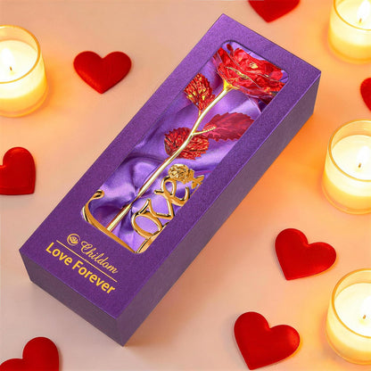 Mothers Day Rose Gifts for Mom,Birthday Gifts for Women,Mothers Day Flowers Gifts for Mom from Daughter Son,Red Artificial Flower Gift with Love Stand for Wife,Grandma,Daughter,Anniversary