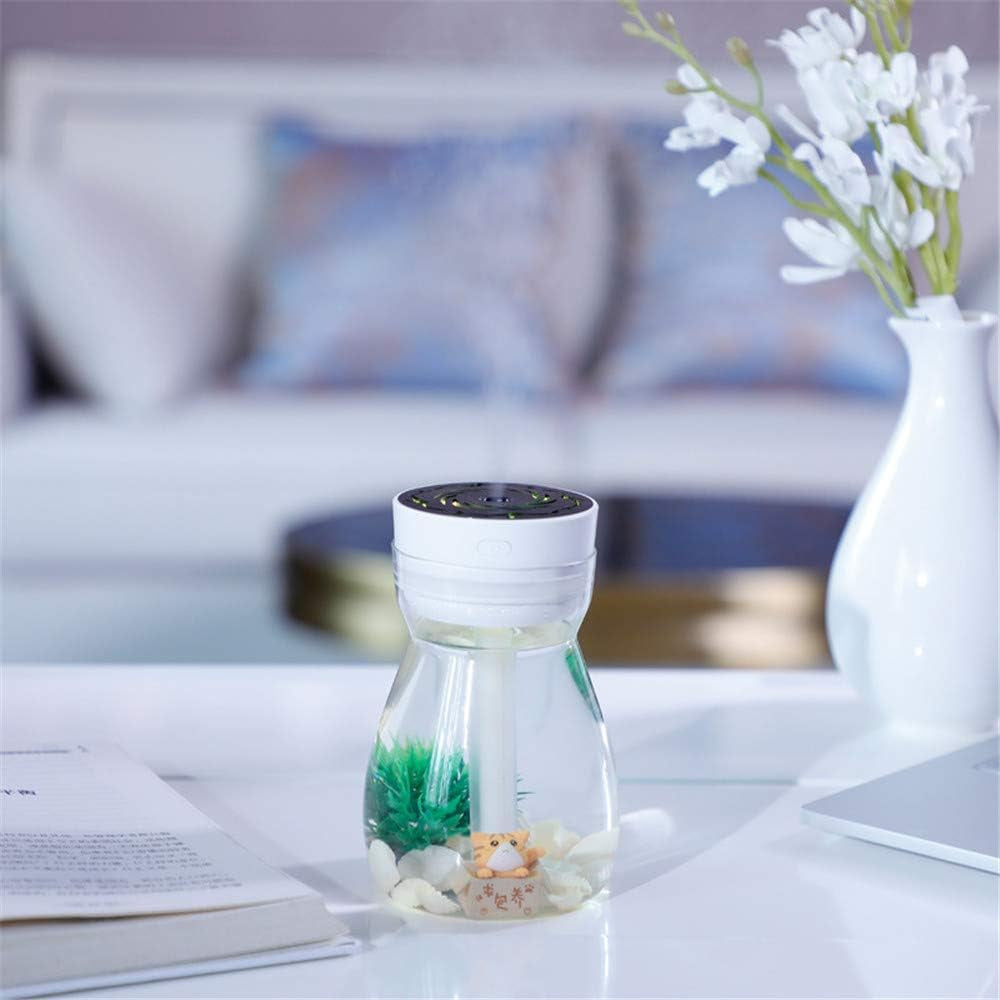 Micro Landscape Humidifiers, Mini Humidifier, Small Humidifier, Cute Humidifier,Car Humidifiers ，Air Humidifier, Cool Mist Humidifiers for Bedroom Kids Office Desk Humidifier (White)