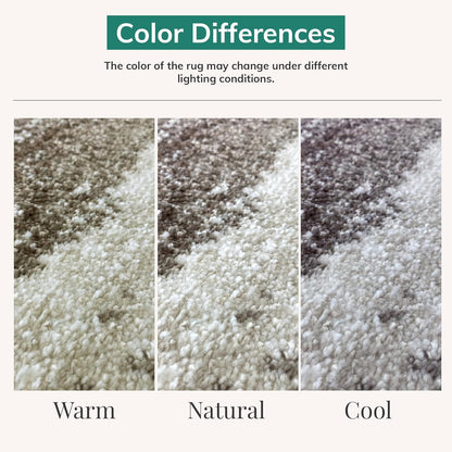 Modern Area Rug Stain Resistant, Brown/Size 2X3