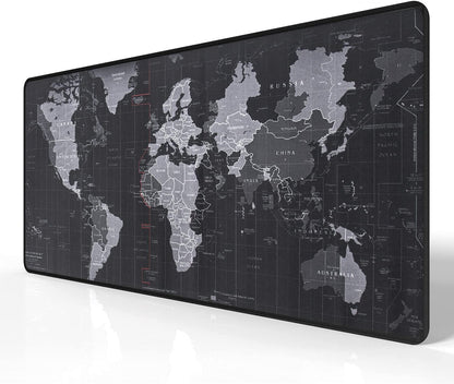 XXL Gaming Mouse Map Pad 900×400×3MM (35.40X15.74X0.12 Inch),With Non-Slip Base,Waterproof and Foldable Pad,Desktop Pad Suitable for Gamers,Suitable for Desktop,Office and Home,Black