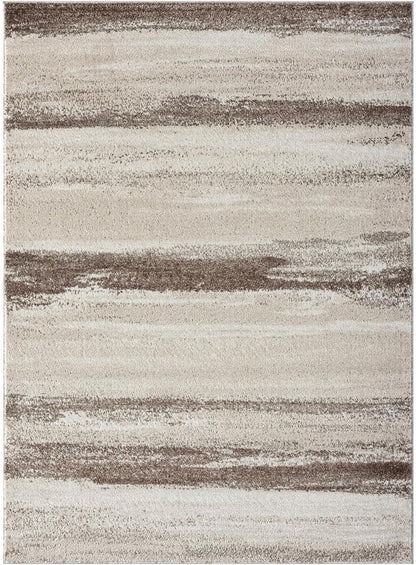 Modern Area Rug Stain Resistant, Brown/Size 2X3