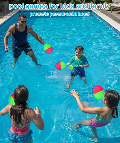 Toss and Catch Ball Game for Kids Ages 3-12, Outdoor Toys for Beach Pool Yard, Boys Birthday Gift, 2 Paddles 2 Sticky Balls
