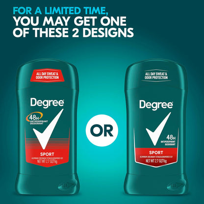 Degree Men Original Protection Antiperspirant Deodorant, Sport, 2.7 Oz Pack of 6