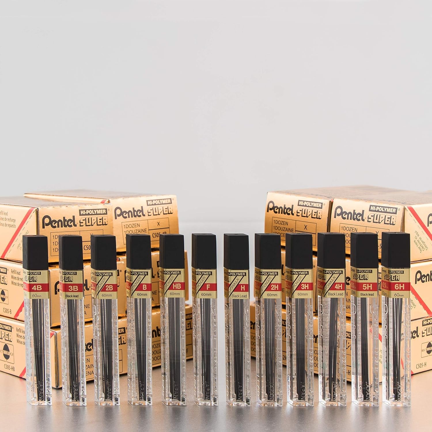 Super Hi-Polymer Lead Refill (0.5Mm), Fine, 2B, 36 Pieces of Lead (C505BP32B-K6)