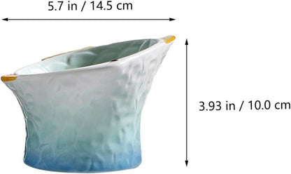 Non-Slip Ceramic Cat Bowl Pet Supplies Pet Feeder Water Food Bowl Drinking Bowl -Skid Cat Bowl Raised Bowl Feeder for Cat Pet Food Bowl Cat Snack Bowl Fish Shape Bowl Pet Bowl
