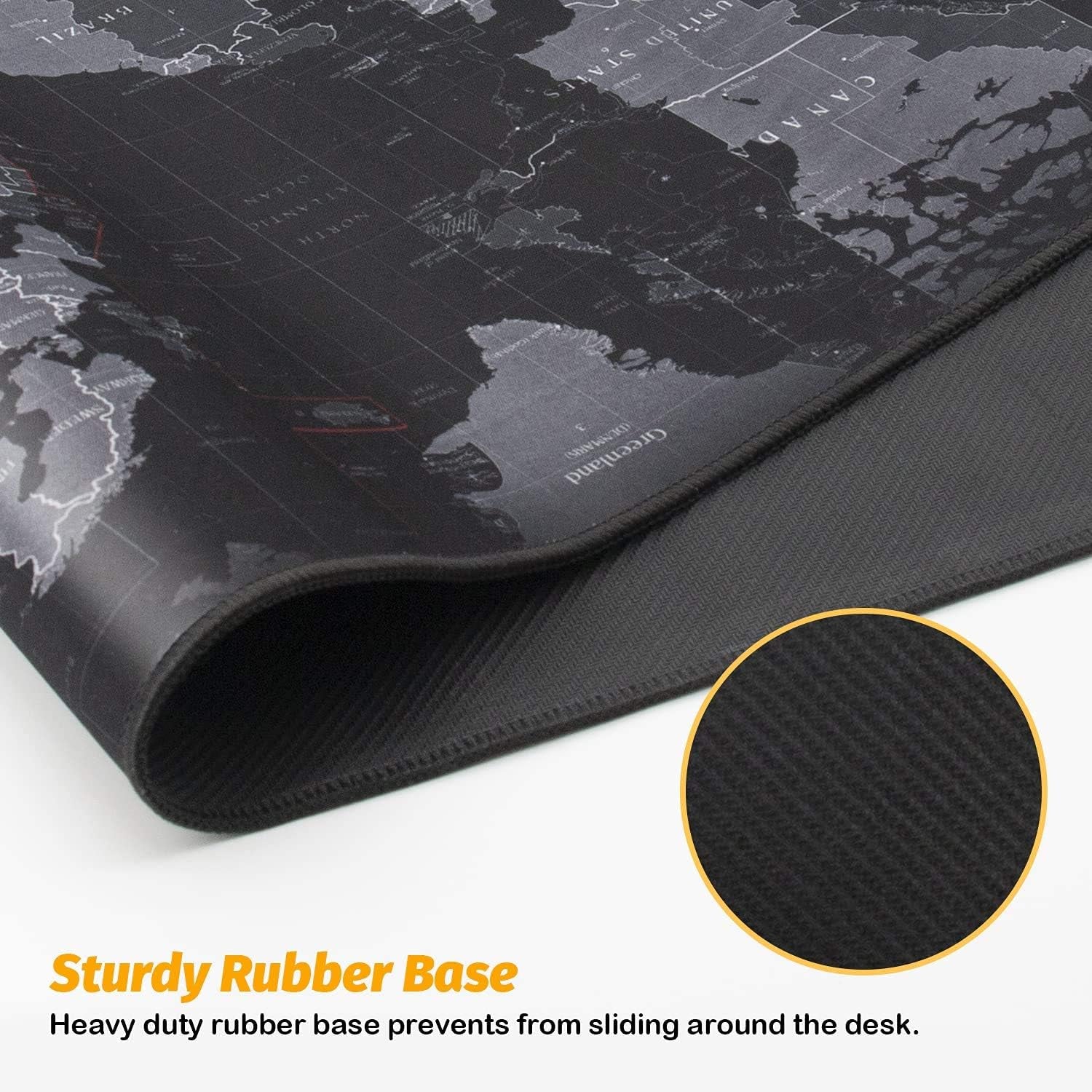 XXL Gaming Mouse Map Pad 900×400×3MM (35.40X15.74X0.12 Inch),With Non-Slip Base,Waterproof and Foldable Pad,Desktop Pad Suitable for Gamers,Suitable for Desktop,Office and Home,Black